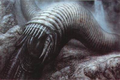 HR Giger's concept for a Sandworm of Dune